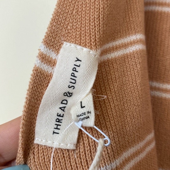 Thread & Supply Tan Ribbed Crop Tank Top - Picture 3 of 4